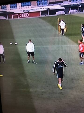 Lopetegui, en una imagen fugaz del entrenamiento de este lunes.