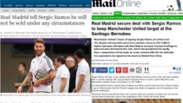 En Inglaterra dan por hecho que Ramos se queda en el Madrid