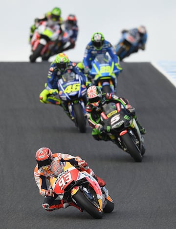 Marc Márquez lidera la carrera.