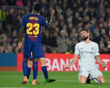 Olivier Giroud y Samuel Umtiti.