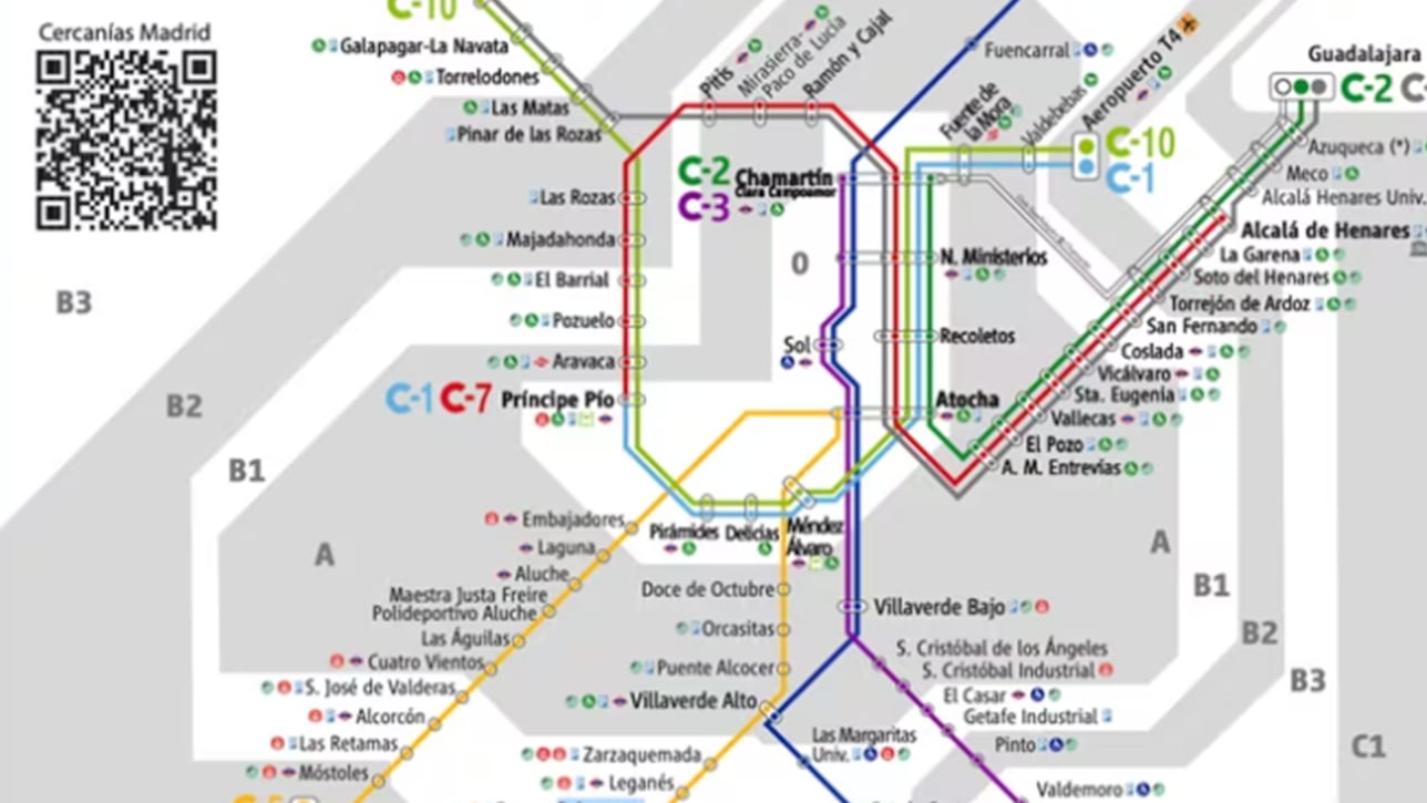Así será el nuevo mapa de Cercanías de Madrid - AS.com