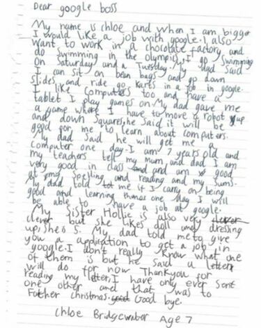 Una niña se ofrece a trabajar en Google y Sundar Pichai le responde