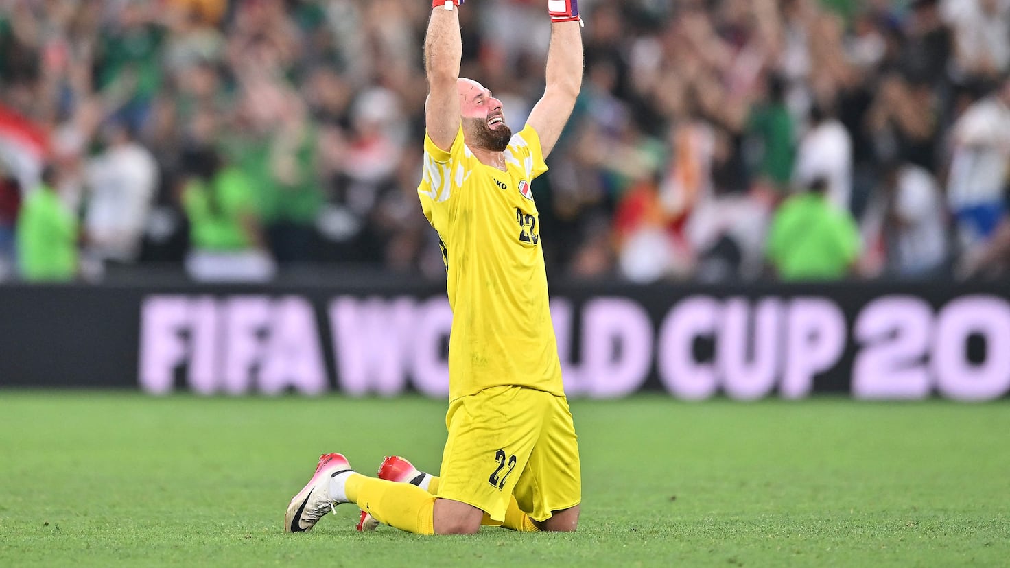 Jugadores de Irak celebrando