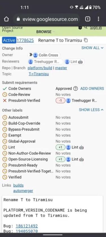 Y el nombre en código de Android 13 es…Tiramisú ¿Vuelve la tradición pastelera?