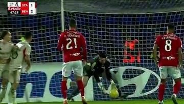 El fallo garrafal de Trubin, portero del Benfica, a 4 días de jugar contra el Real Madrid