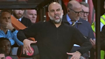 Pep Guardiola, en FA Cup ante el Bournemouth.
