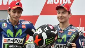 Valentino Rossi y Jorge Lorenzo.