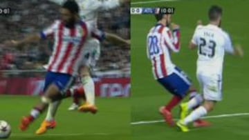 El Atlético reclamó penalti sobre Arda; el Madrid, sobre Isco
