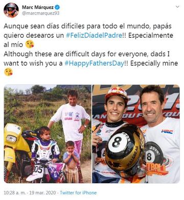 Así están viviendo los deportistas el Día del Padre en la redes sociales