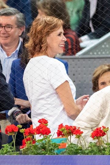 Agatha Ruiz de la Prada en el partido de Jan-Lennard Struff contra Aslán Karátsev.