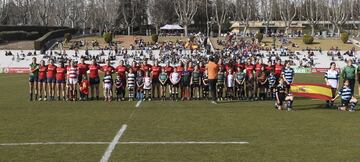 Im¨¢genes de la semifinal del Campeonato de Europa de rugby femenino disputada en el Estadio Central de la Universidad Complutense entre la selecci¨®n espa?ola, dirigida por Jos¨¦ Antonio Barrio, y la selecci¨®n rusa.