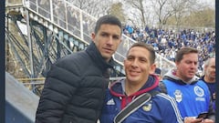 Nacho Fernández estuvo en la presentación de Maradona en Gimnasia