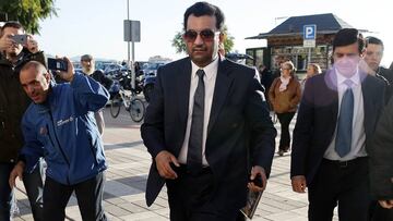 04/12/18 LLEGADA DE AL THANI A LOS JUZGADOS PRESIDENTE DEL MALAGA JUICIO