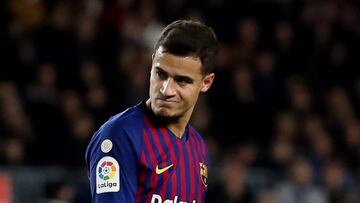 El jugador brasileño del Barcelona, Phillipe Coutinho, durante un partido.