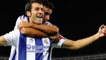 manol Agirretxe, con cuatro tantos, es el máximo goelador de la Real en Liga con cuatro dianas.