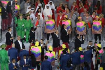 El Team Chile en el Maracaná para la ceremonia.