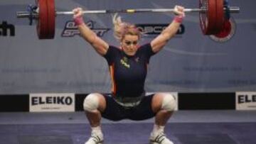 Lydia Valentín, en acción en Tirana.