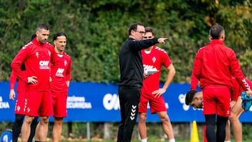 Joseba Etxeberria en un entrenamiento