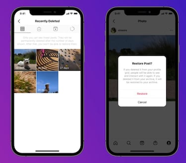 Recuperar publicaciones borradas en Instagram, su nueva función