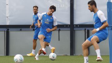 Mulattieri y Quagliata, en el entrenamiento del Deportivo.