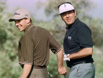 Sergio García y Severiano Ballesteros, en el Pro-Am del Volvo Masters de 1999.