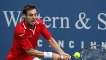 Marcel Granollers, durante el encuentro ante el checo Lukas Rosol.