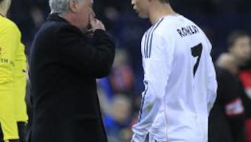 Ancelotti, con Cristiano Ronaldo.