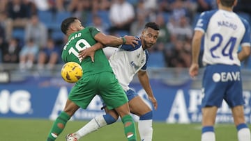 Löic Williams, durante un partido con el Tenerife.