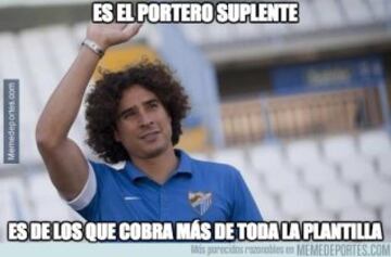 Memo Ochoa es titular con el Málaga y los memes lo saben