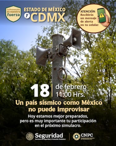 Primer Simulacro Regional en CDMX y Edomex 2026: Alerta sonará en celulares y así será el mensaje