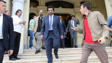 Al Thani en una de sus ltimas apariciones por Mlaga,