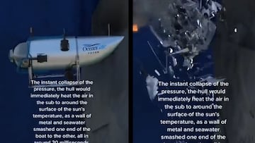 El video viral que muestra lo que ocurrió con el submarino Titán de la empresa OceanGate