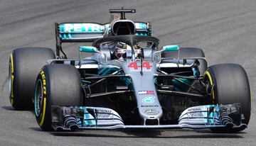 Hamilton en el circuito de Hockenheim. 