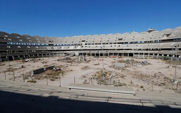 Imagen del estado del interior del estadio Nou Mestalla.