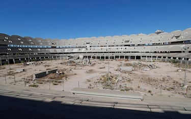 Imagen del estado del interior del estadio Nou Mestalla.