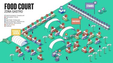 Dnde comer en Mad Cool 2022: foodtrucks, mens y puestos de comida del festival