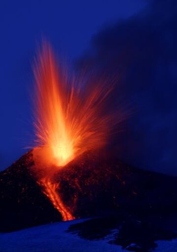 El Etna demostrando su fuerza