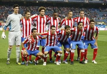 Once del Atlético contra el Celtic del 15 de septiembre de 2011.