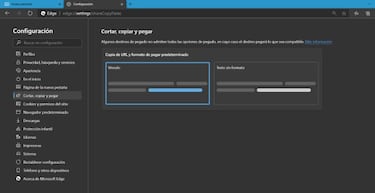 Trucos Edge: cómo quitar la función de copiar y pegar