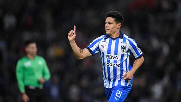 during the 1st round match between Monterrey and Puebla as part of the Torneo Clausura 2024 Liga MX at BBVA Bancomer Stadium on January 13, 2024 in Monterrey, Nuevo Leon, Mexico.