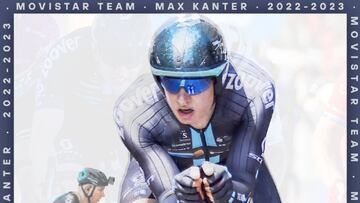 Cartel promocional del fichaje de Max Kanter por el Movistar hasta 2023.