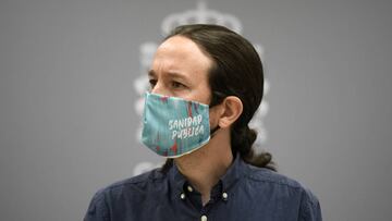 El vicepresidente segundo del Gobierno y ministro de Derechos Sociales y para la Agenda 2030, Pablo Iglesias, durante la clausura del acto &#039;Samuradipen&#039;