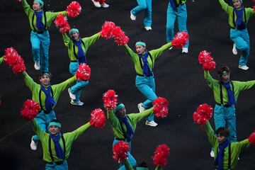 Imágenes de la ceremonia de apertura de los Juegos Olímpicos de invierno 2022 celebrados en Pekín. 