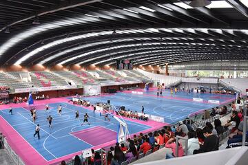 Este recinto, ubicado en la Puerta 6 de la Ciudad Deportiva, podemos ser testigos de torneos de taekwondo, voleibol, baloncesto, kung fu y gimnasia rítmica. 