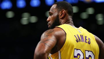LeBron James en el partido ante los Brooklyn Nets
