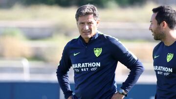 Míchel durante un entrenamiento.