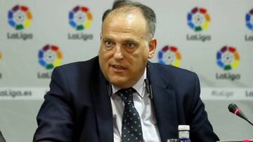 Tebas: "No se repetir¨¢ la jornada, veremos si Depor y Fuenlabrada pueden acabar la competici¨®n"
