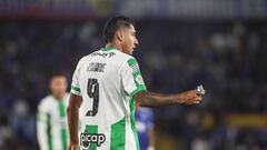 Jefferson Duque durante un partido de Atlético Nacional en Liga BetPlay.