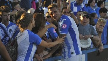 Vallori, tras un partido del Baleares.