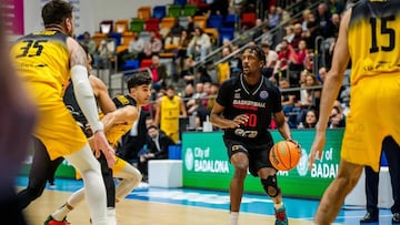 Sir’Jabari Rice, con el Nymburk ante La Laguna Tenerife en la Champions FIBA 2025-26.